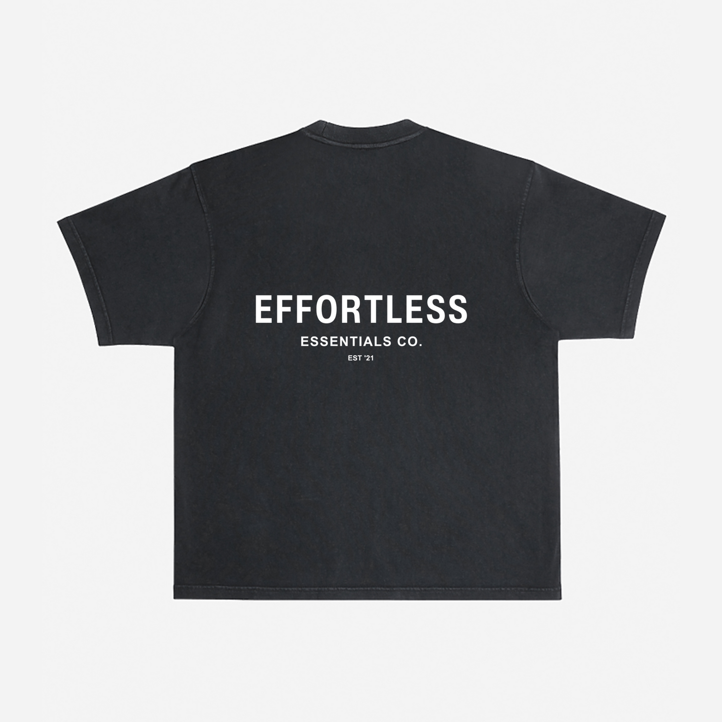 THE OG LOGO TEE OVERSIZED (WASHED BLACK) - effortless essentials co.