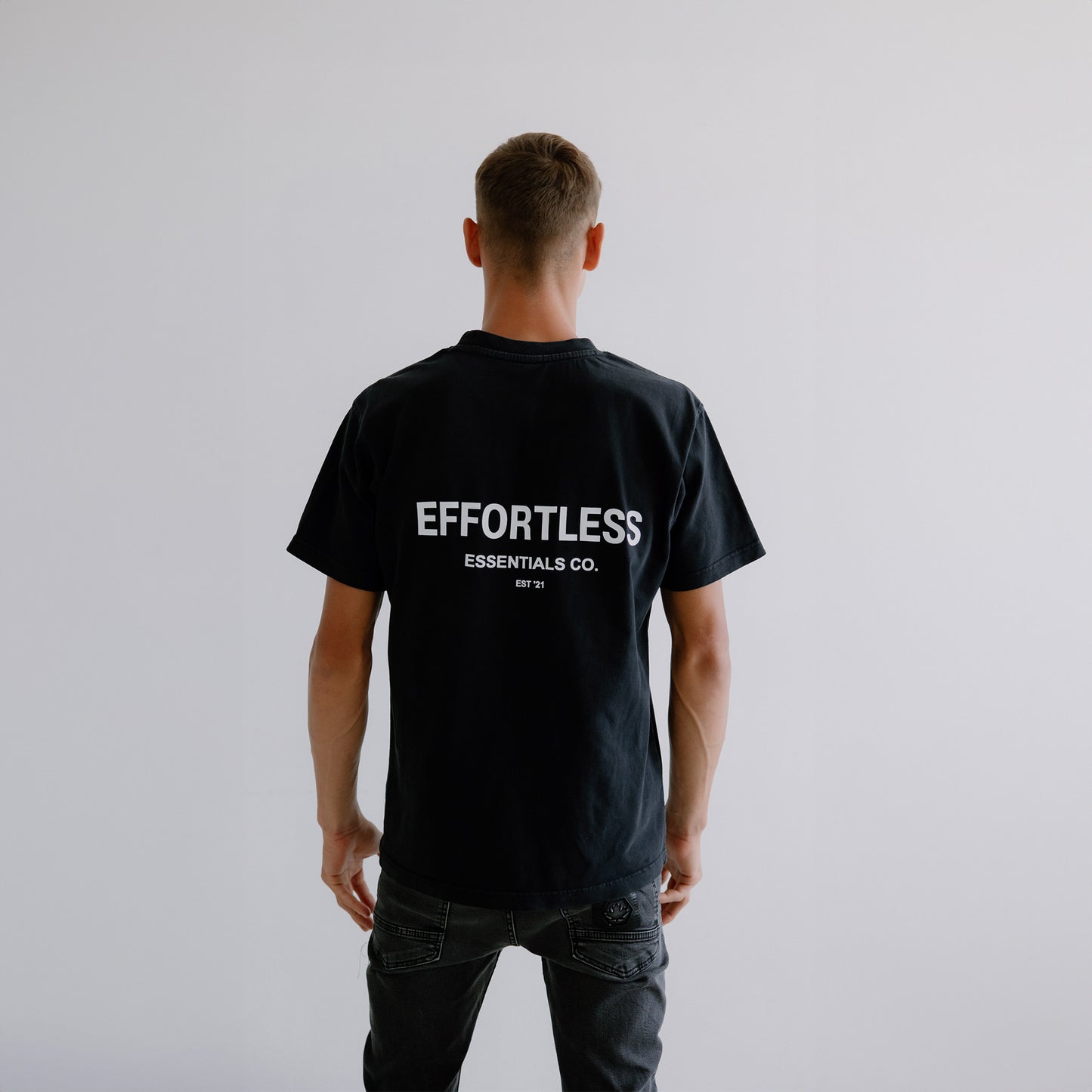 THE OG LOGO TEE OVERSIZED (WASHED BLACK) - effortless essentials co.