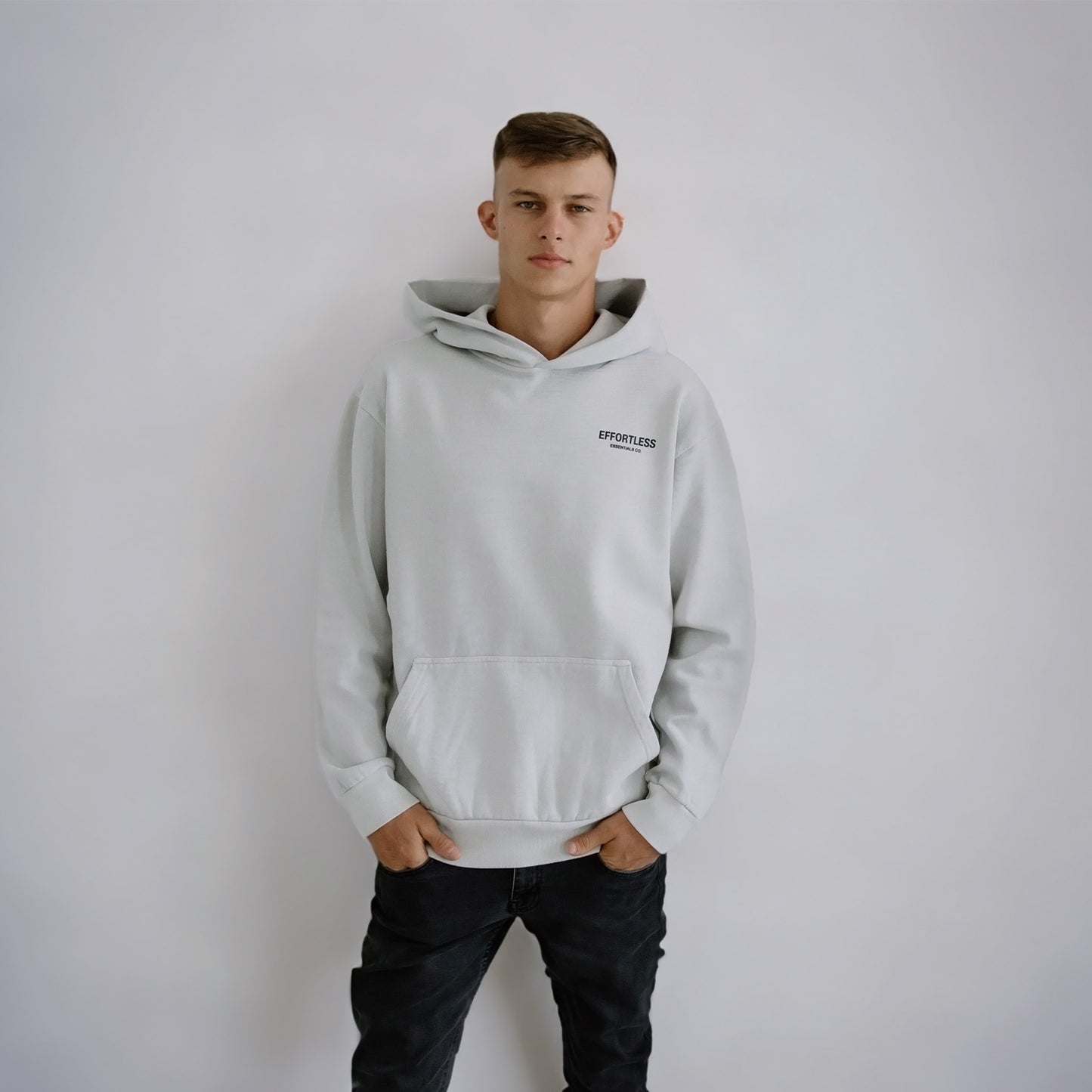 THE OG LOGO HOODIE (MOONSTONE GREY) - effortless essentials co.