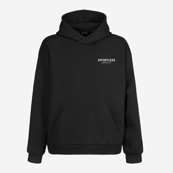 THE OG LOGO HOODIE (BLACK) – effortless essentials co.